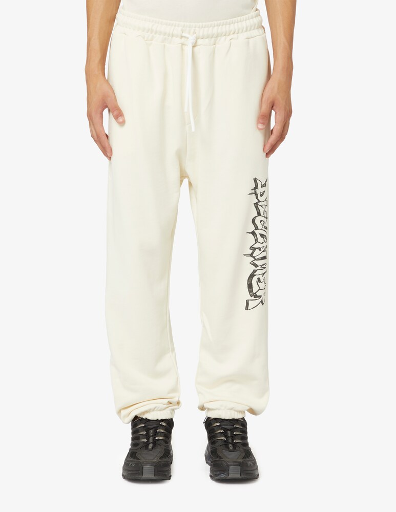 Disclaimer Pantalone tuta lettering graffiti lato