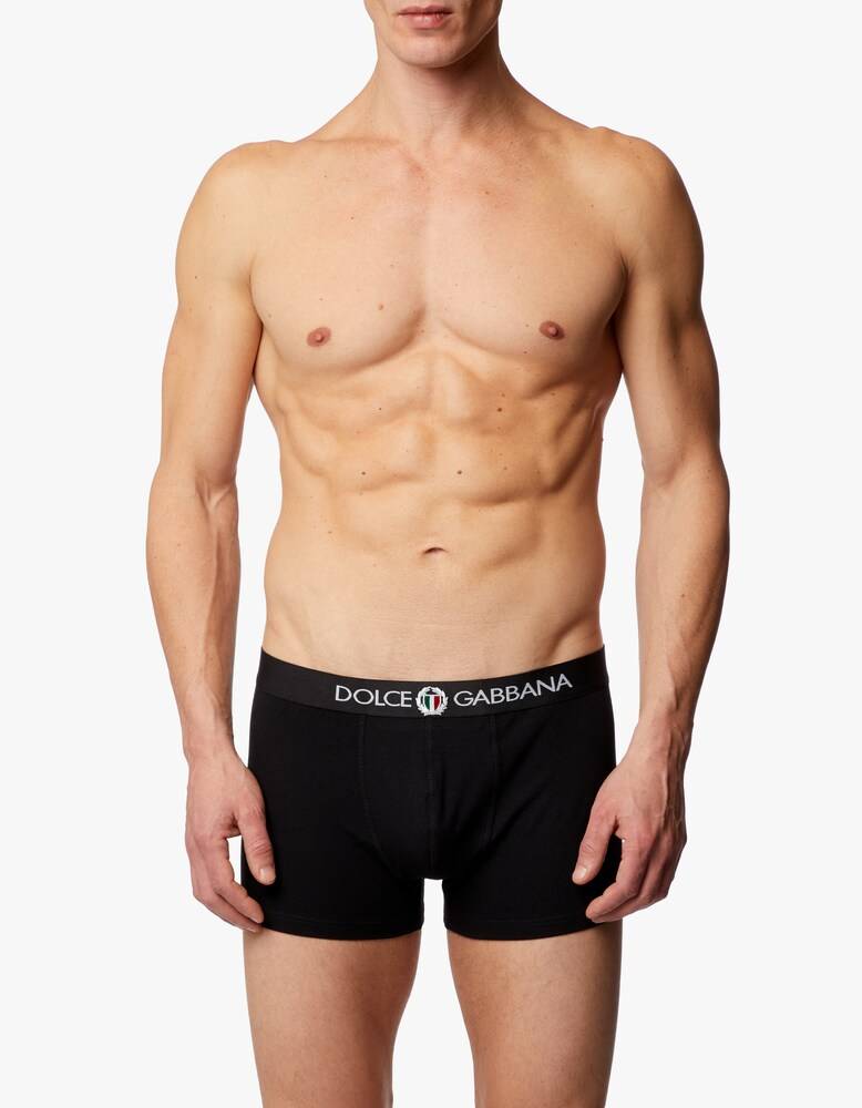 Dolce & Gabbana Boxer A Tinta Unita In Cotone