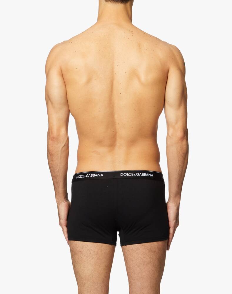 Dolce & Gabbana Set Di 2 Boxer In Cotone Stretch