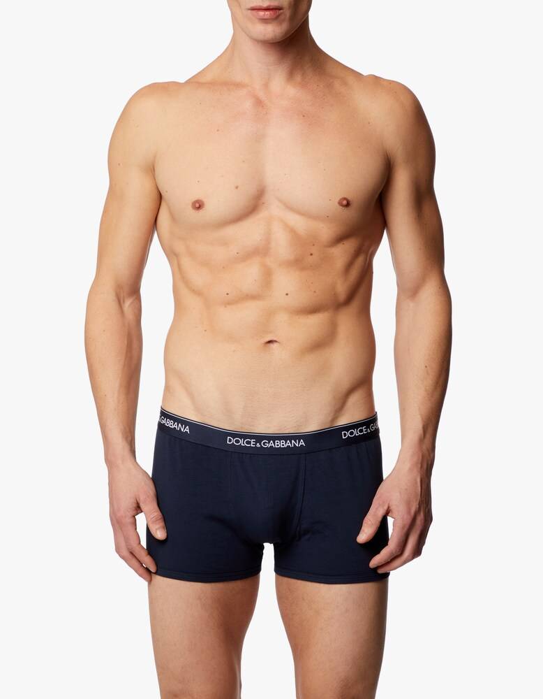Dolce & Gabbana Set Di 2 Boxer In Cotone Stretch