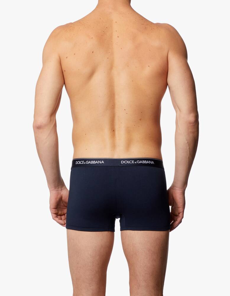 Dolce & Gabbana Set Di 2 Boxer In Cotone Stretch
