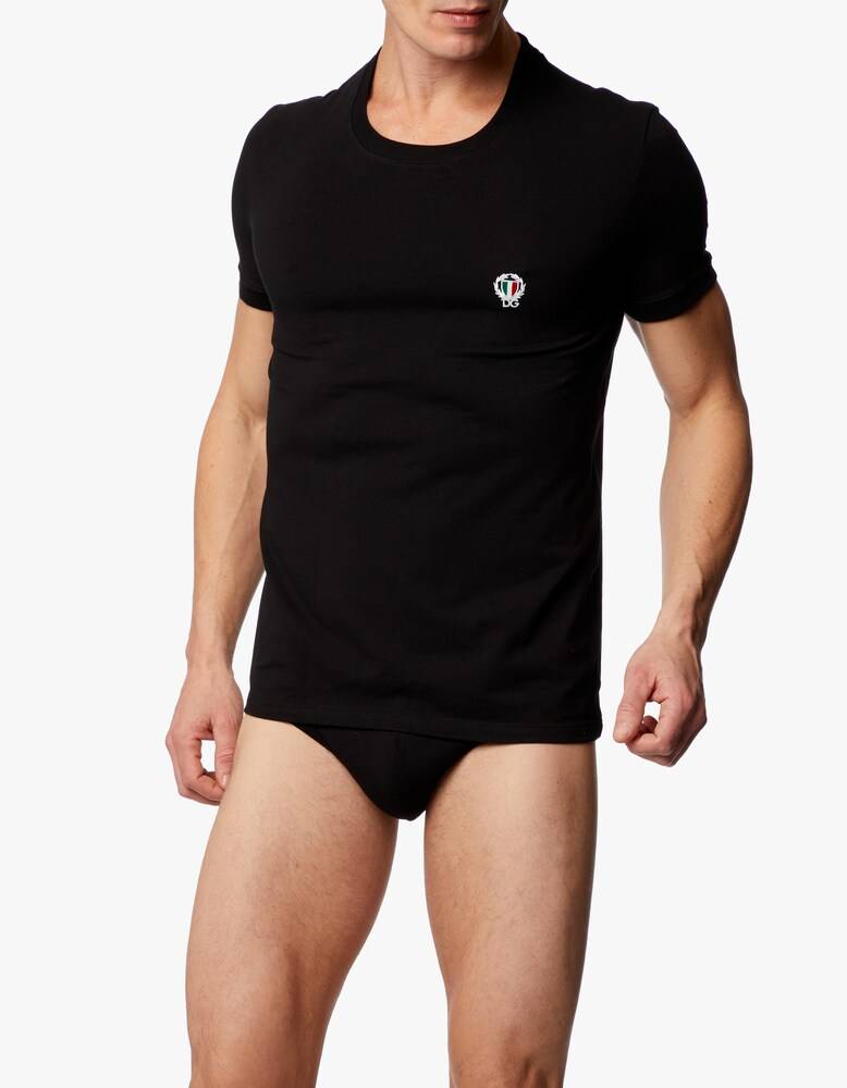 Dolce & Gabbana T-shirt Girocollo In Cotone Stretch