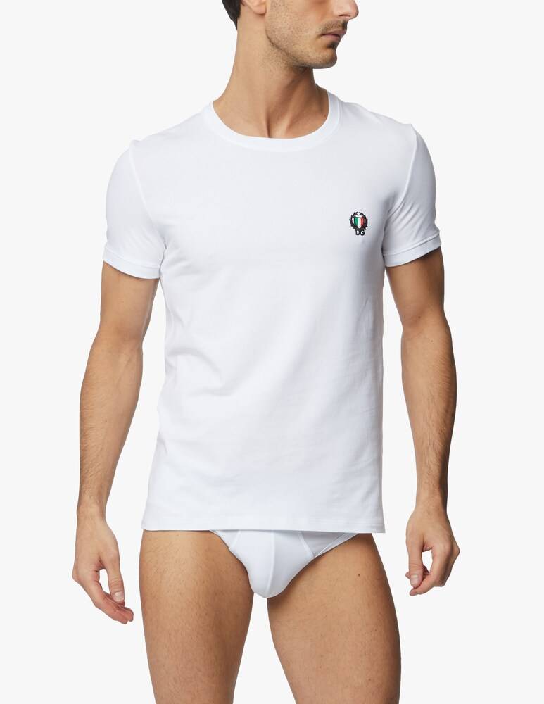 Dolce & Gabbana T-shirt girocollo in cotone stretch
