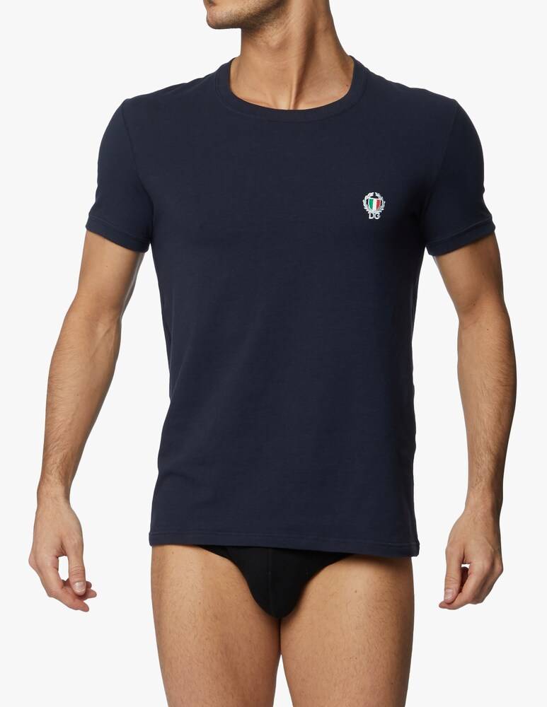 Dolce & Gabbana T-shirt Girocollo In Cotone Stretch