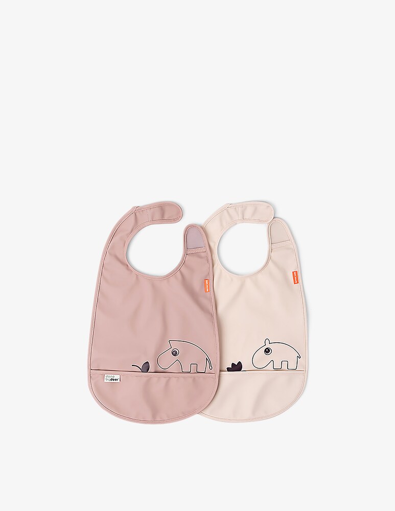 Done By Deer Set 2 bavaglini impermeabili tasca deer friends