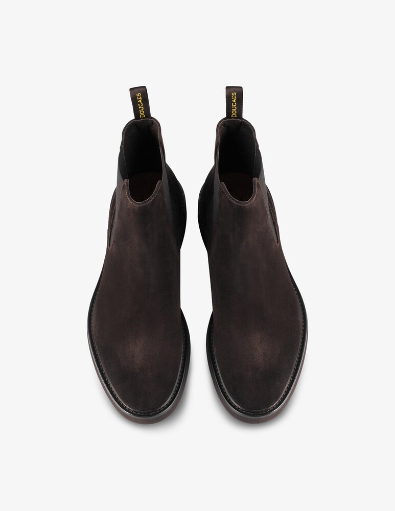 Doucal's Stivaletti Chelsea In Visone Suede