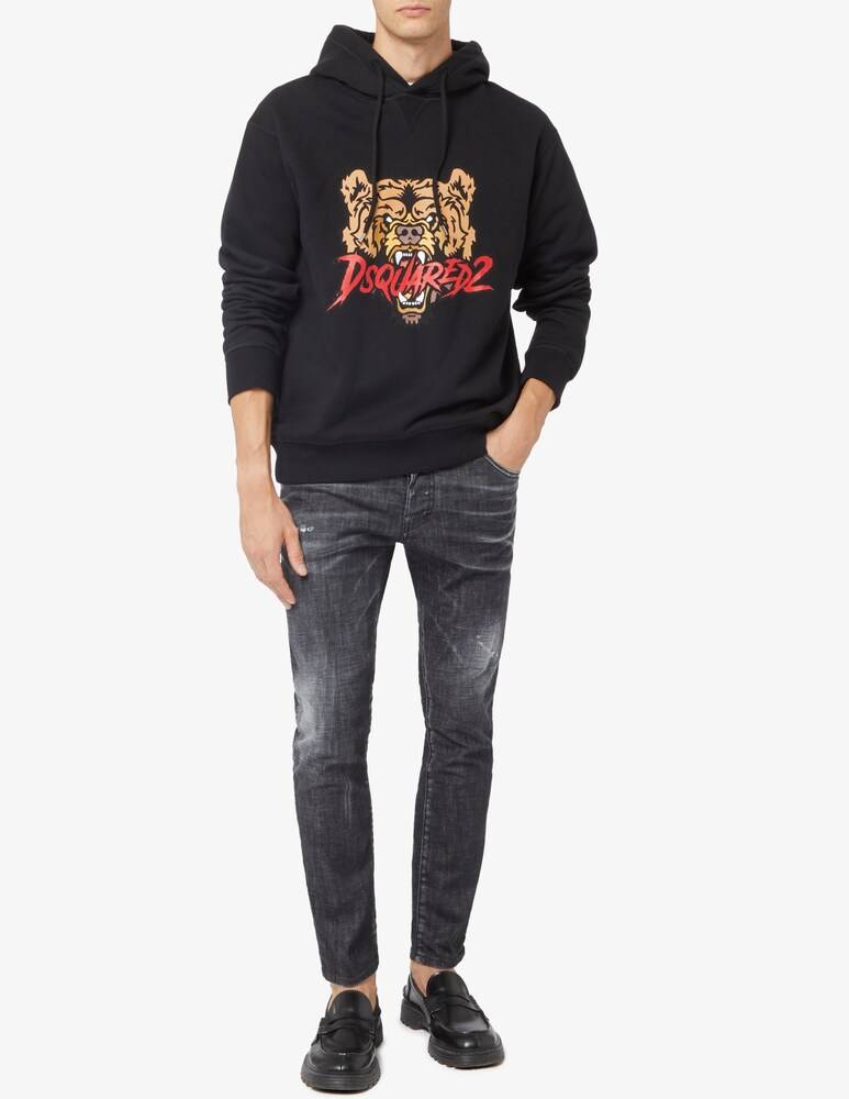 Dsquared2 Felpa Con Cappuccio Con Stampa Orso