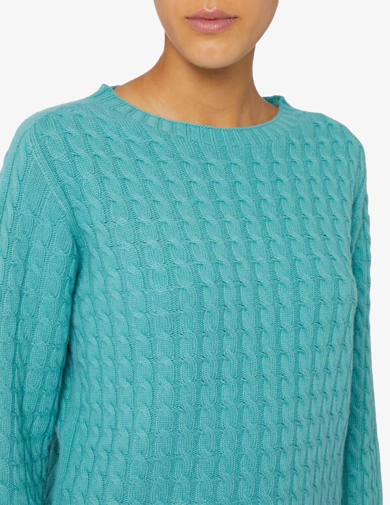 Elizabeth Ascot Maglione Scollo A Barca Con Treccia