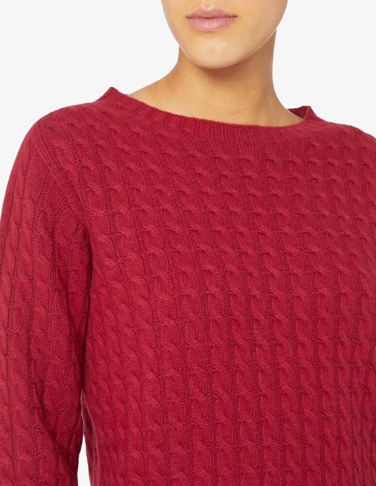 Elizabeth Ascot Maglione Scollo A Barca Con Treccia