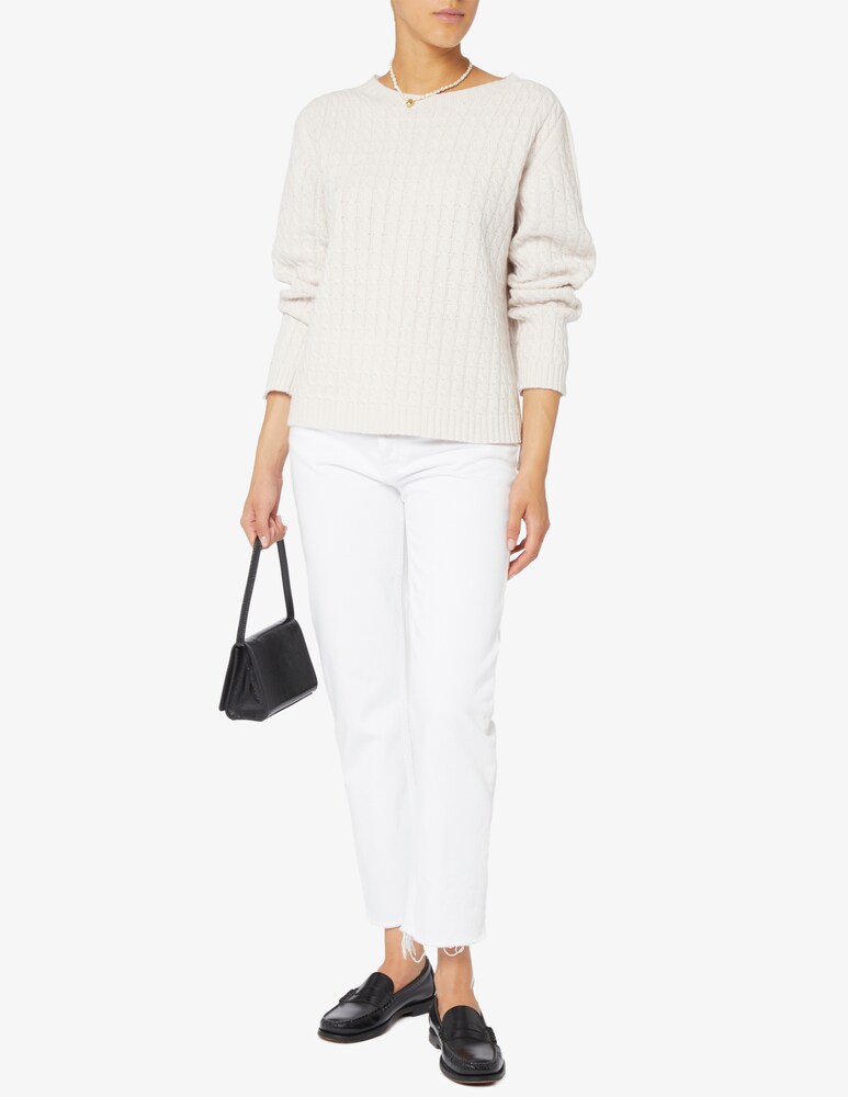 Elizabeth Ascot Maglione Scollo A Barca Con Treccia