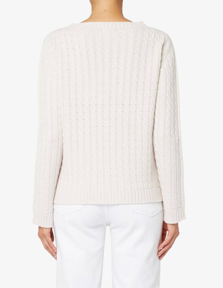 Elizabeth Ascot Maglione Scollo A Barca Con Treccia