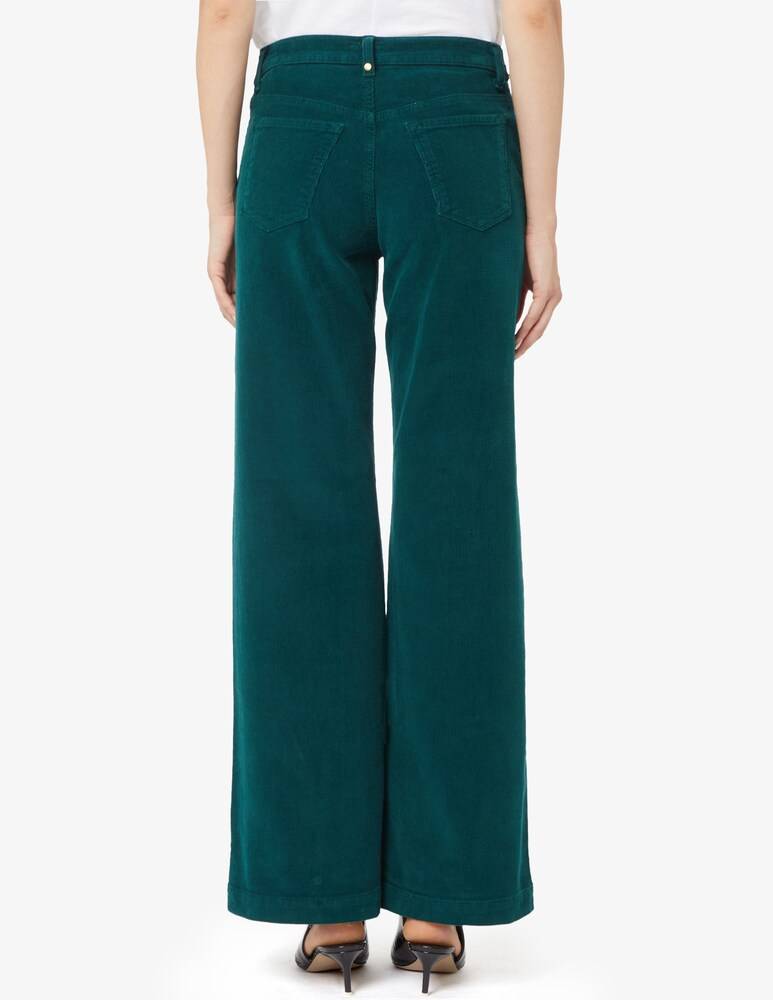 Elizabeth Ascot Pantaloni A Gamba Larga America Velluto