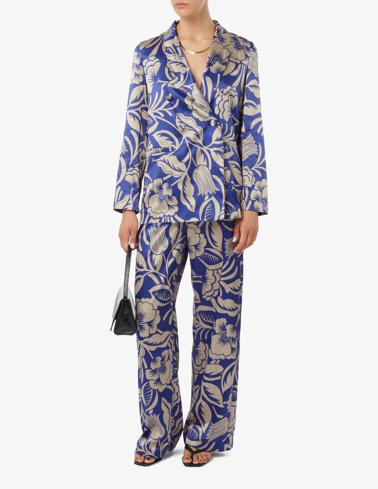 EMME Marella Duca Blazer Raso Stampa Fiorito