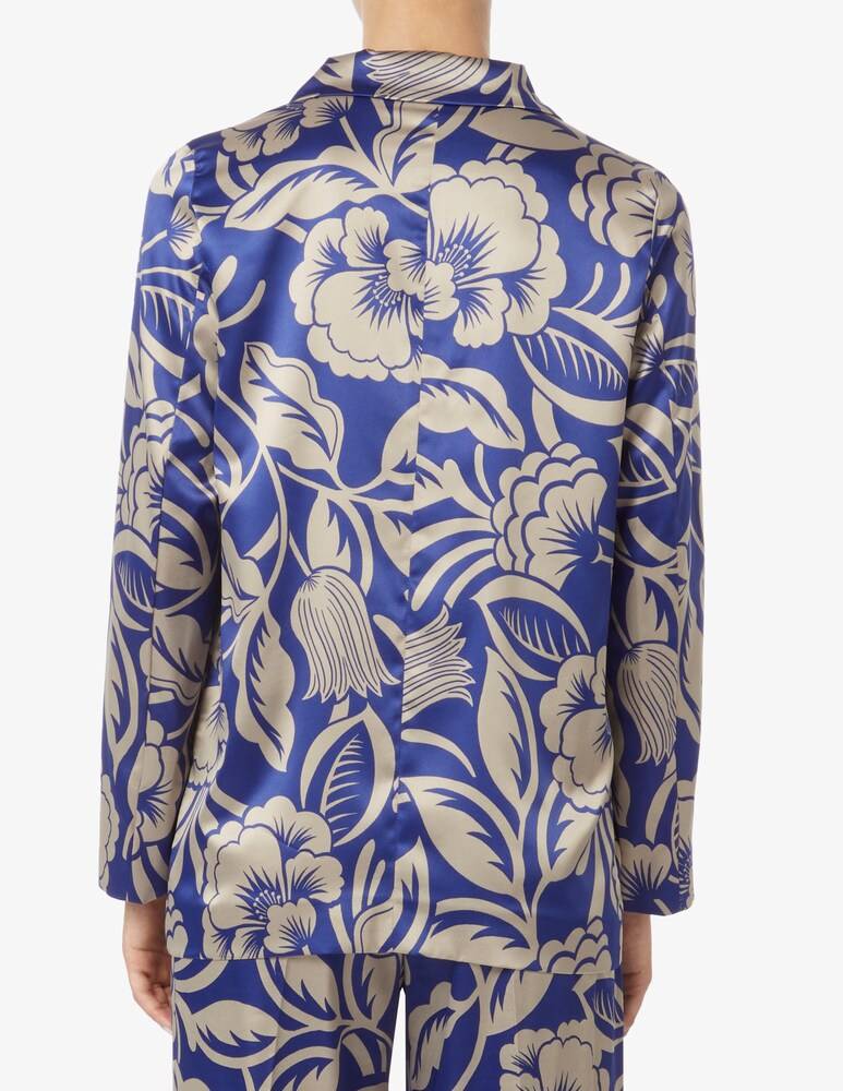 EMME Marella Duca Blazer Raso Stampa Fiorito