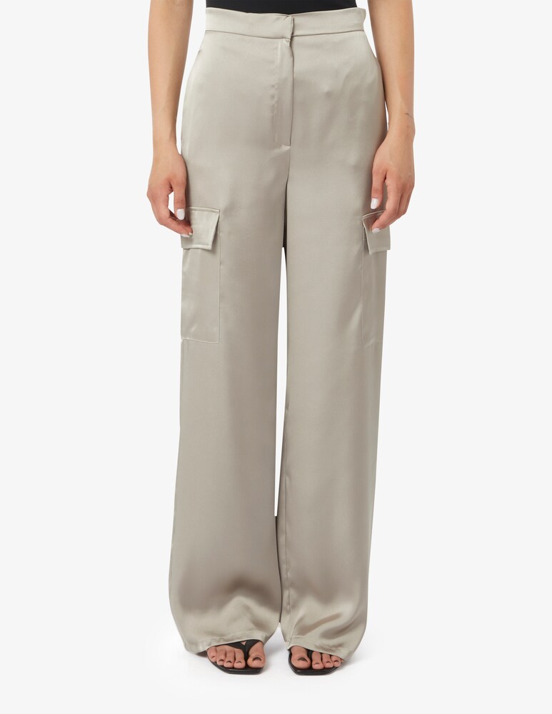 EMME Marella Emma pantaloni cargo in raso