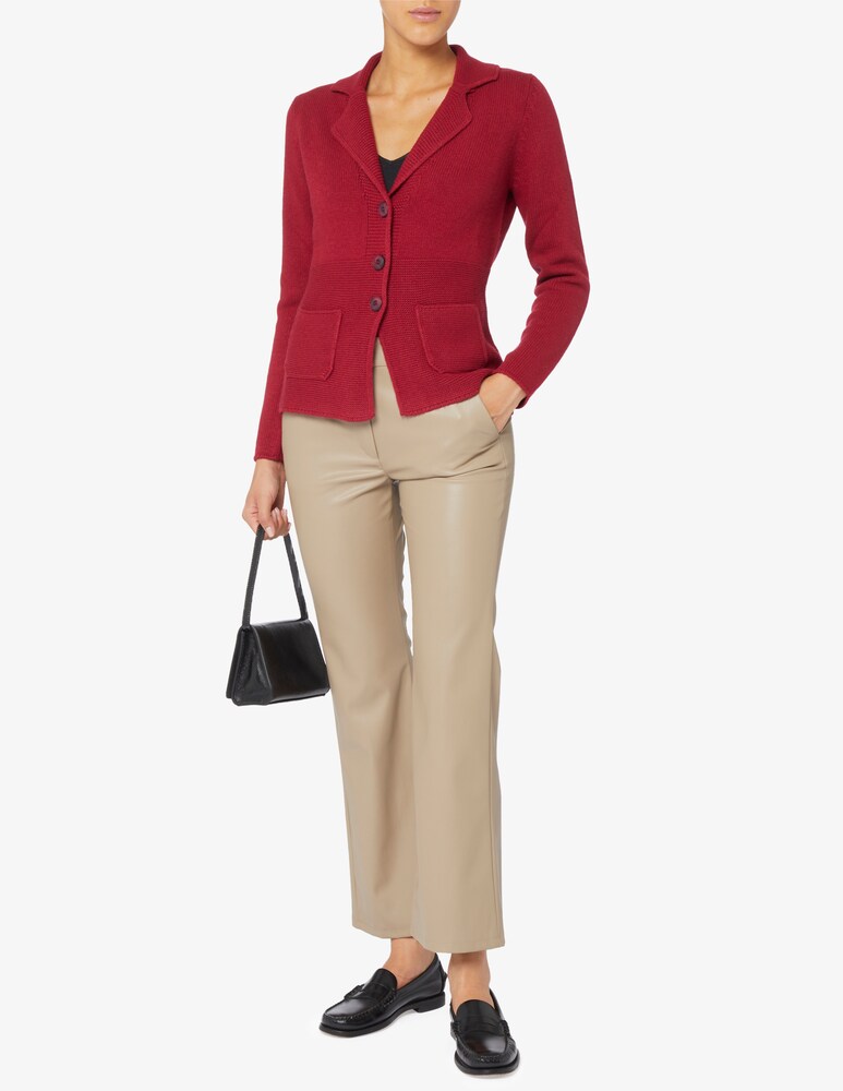 EMME Marella Nabab Pantaloni Trombetta Ecopelle