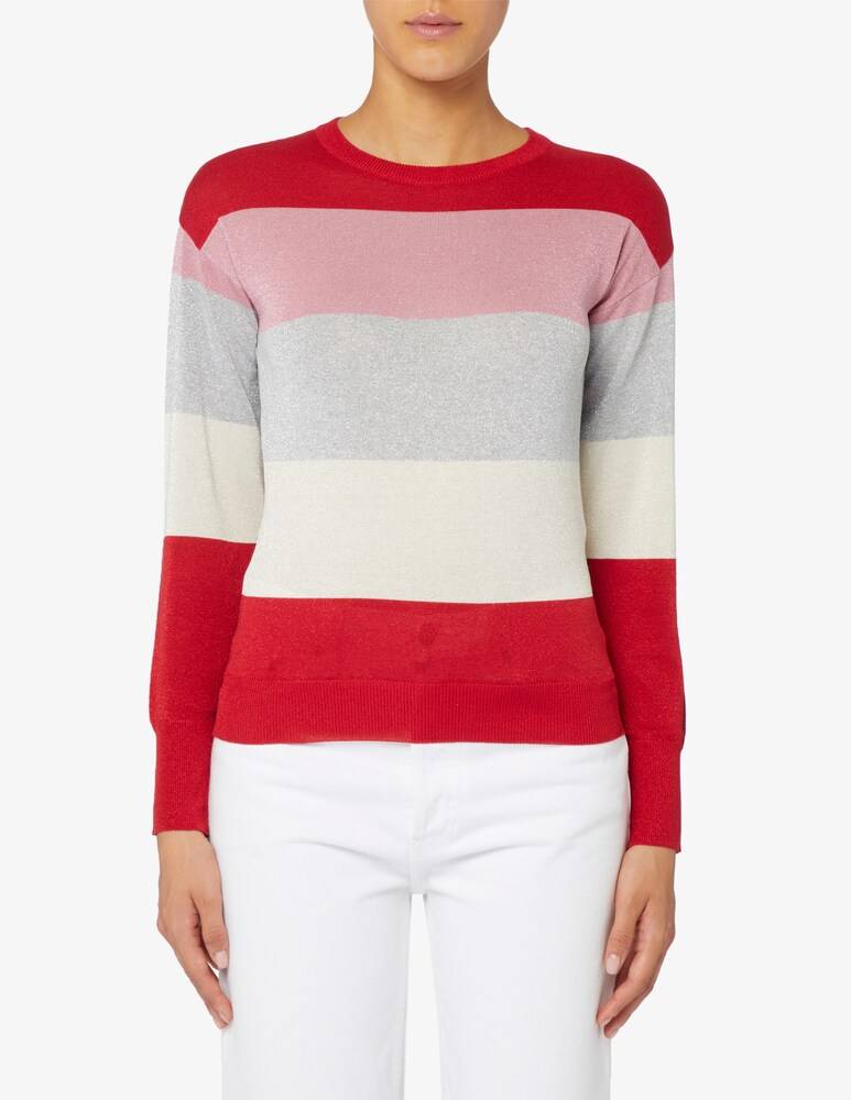 EMME Marella Picasso maglione in lurex bande orizzontale