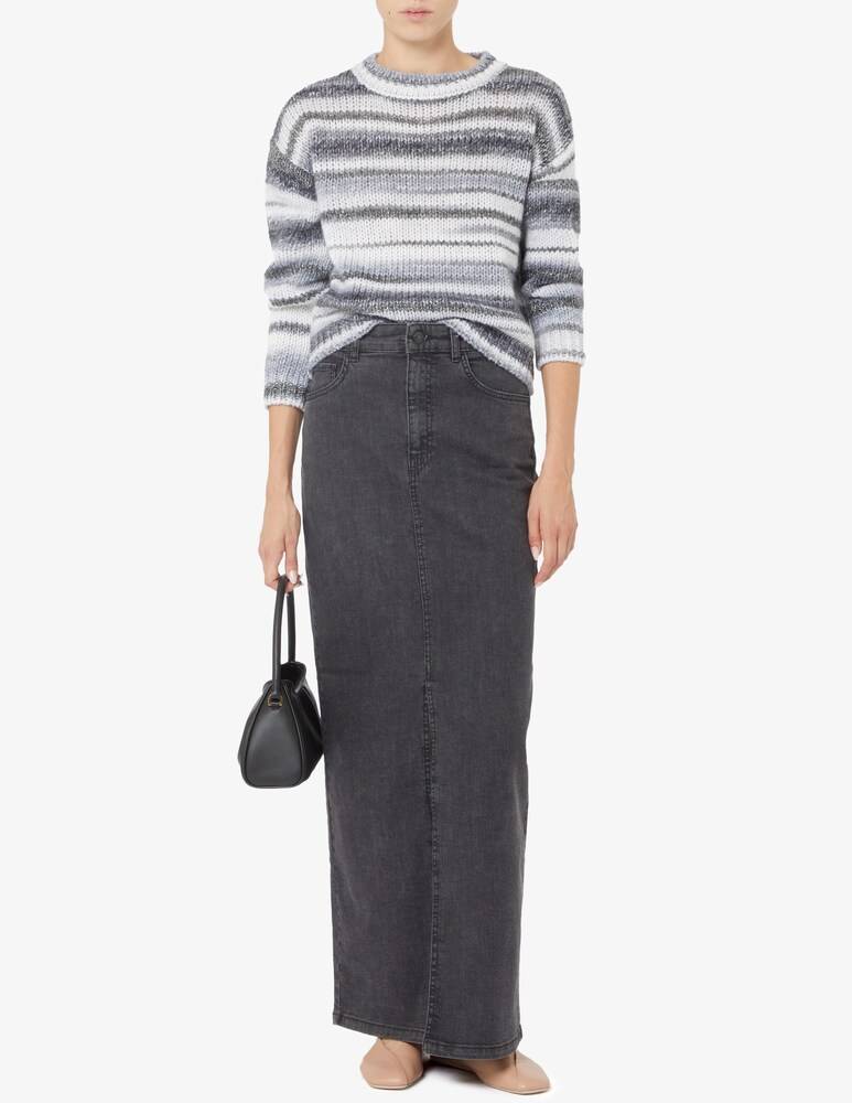 EMME Marella Scoli Maglione Bande Orizzontale Lurex