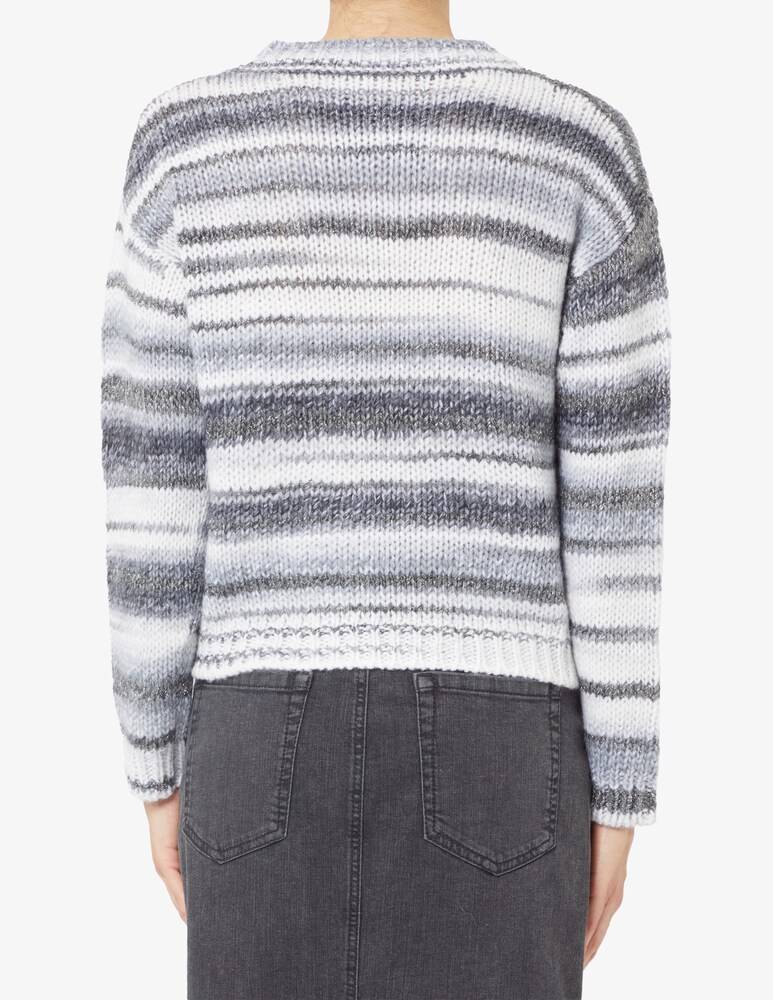 EMME Marella Scoli Maglione Bande Orizzontale Lurex