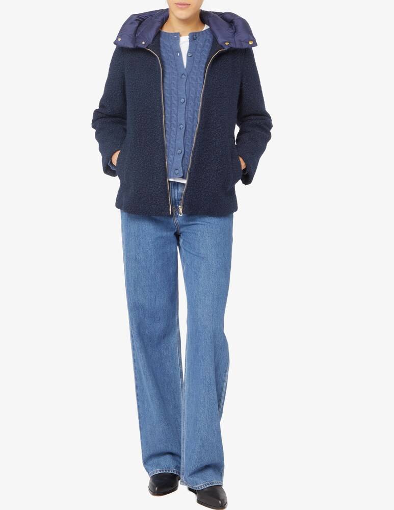 EMME Marella Whool Ricciolino Zip Cappuccio