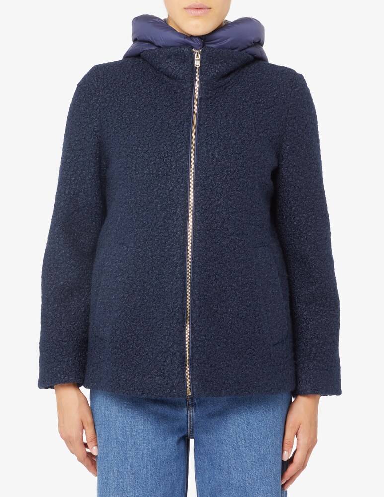 EMME Marella Whool ricciolino zip cappuccio