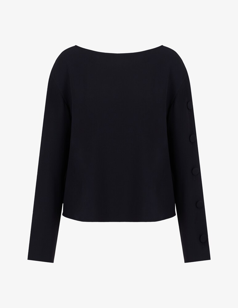Emporio Armani Blusa Con Colla A Barca