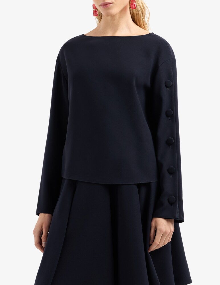 Emporio Armani Blusa con colla a barca