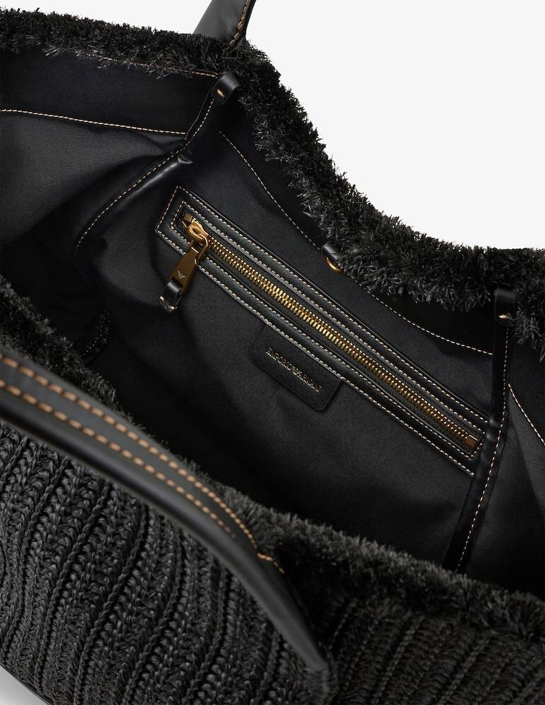 Emporio Armani Borsa Shopper Maxi In Paglia