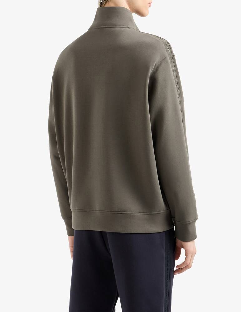 Emporio Armani Felpa Logo Tape Con Zip