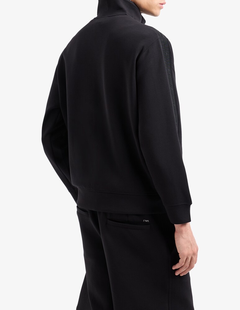 Emporio Armani Felpa Logo Tape Con Zip