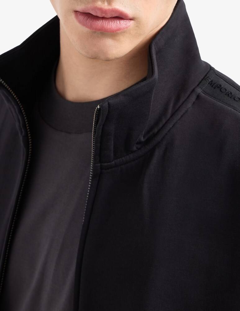 Emporio Armani Felpa Logo Tape Con Zip