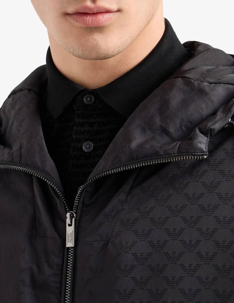 Emporio Armani Giacca A Vento All Over Aquila