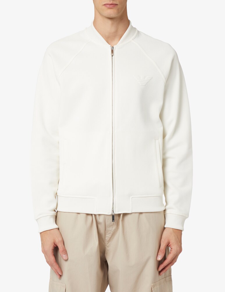 Emporio Armani Giacca bomber interlock piquet aquila