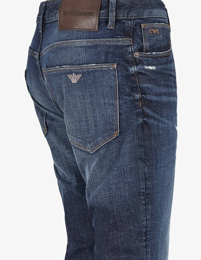 Emporio Armani Jeans Slim Rotture Scuro