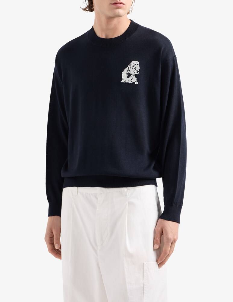 Emporio Armani Maglia in lana bulldog