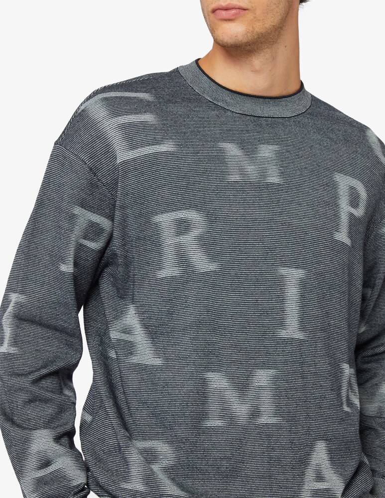 Emporio Armani Maglia In Lana Lettere All Over