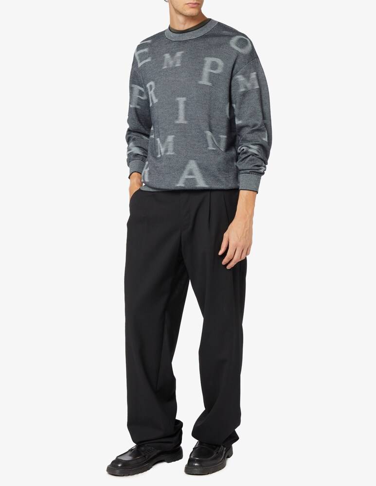 Emporio Armani Maglia in lana lettere all over