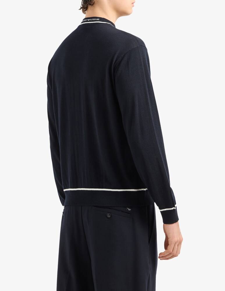 Emporio Armani Maglia In Lana Profili Aquila