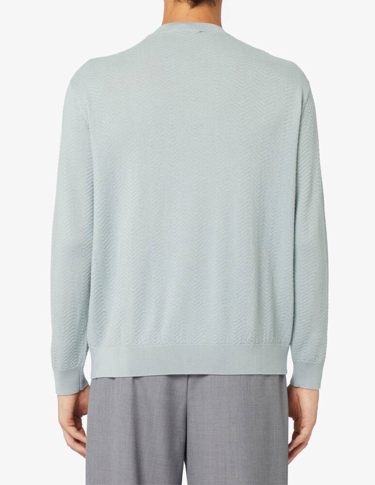 Emporio Armani Maglia In Lana Trama Chevron