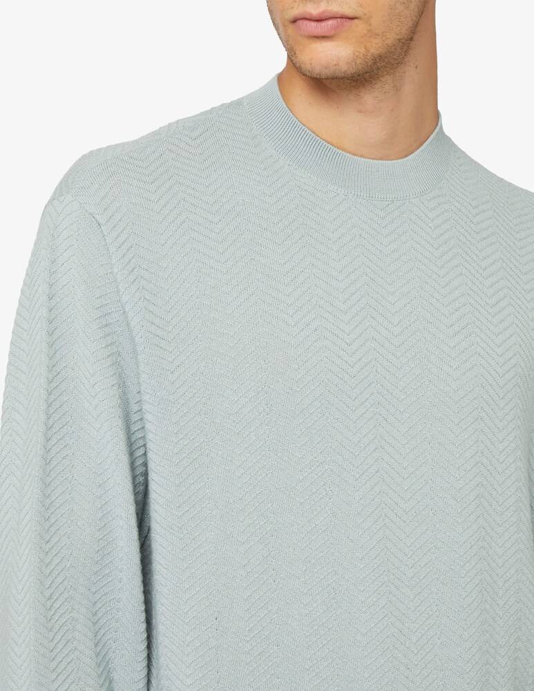 Emporio Armani Maglia In Lana Trama Chevron