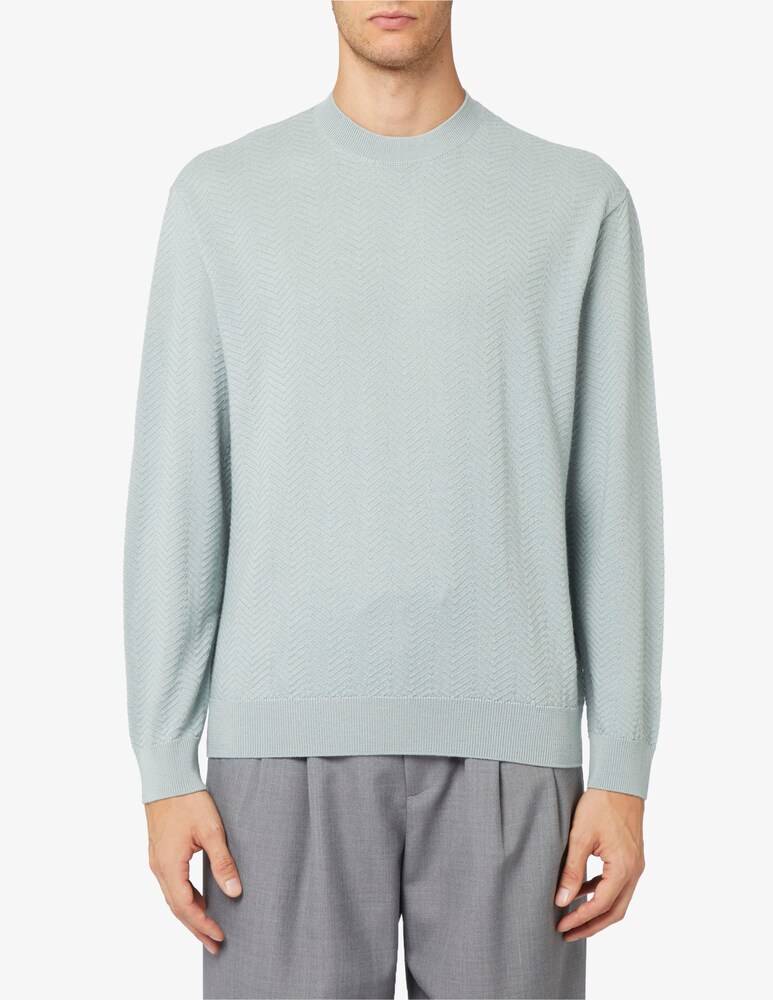 Emporio Armani Maglia in lana trama chevron