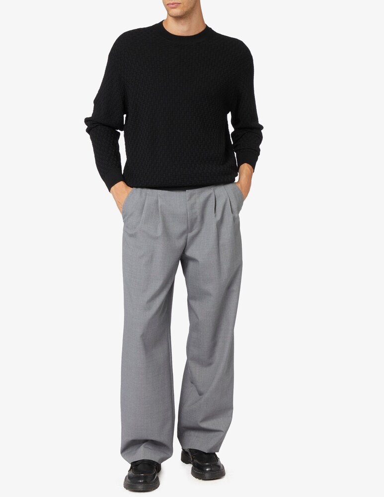 Emporio Armani Maglia In Lana Trama Mattonella
