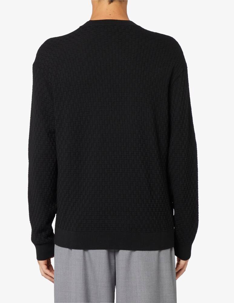 Emporio Armani Maglia In Lana Trama Mattonella