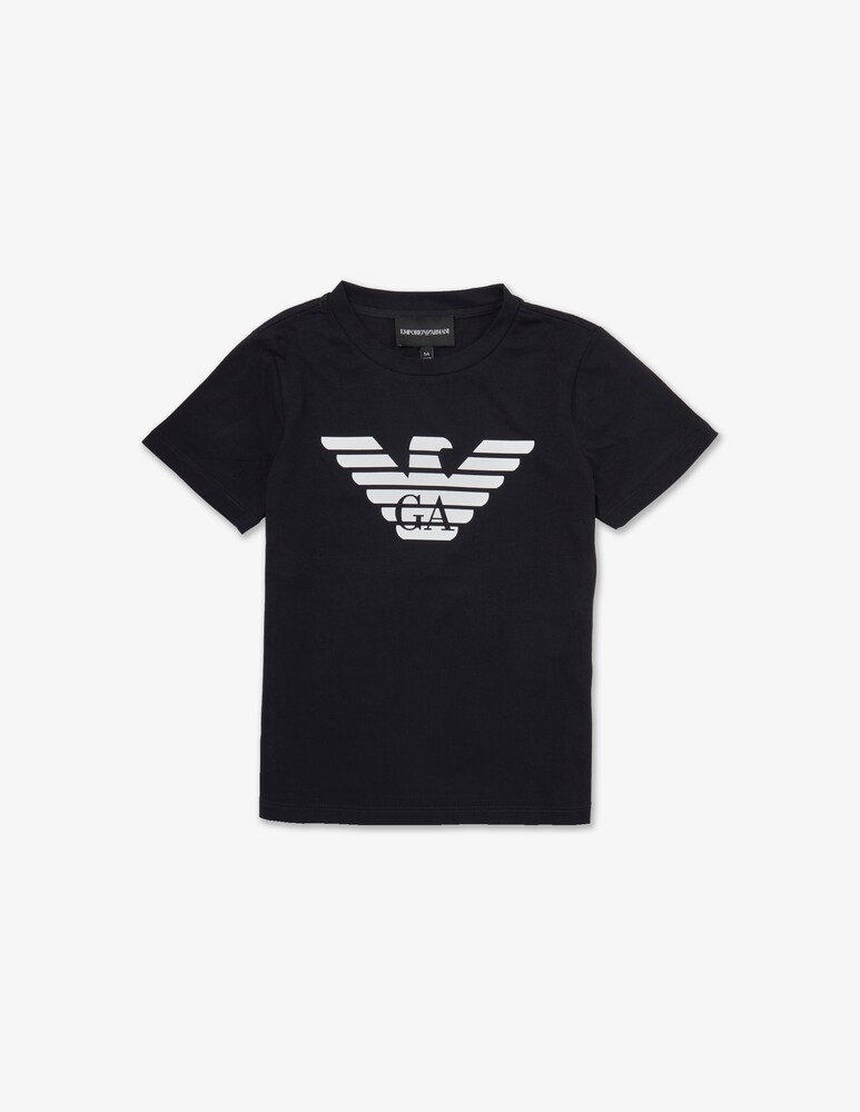 Emporio Armani Maglietta girocollo con logo - blu