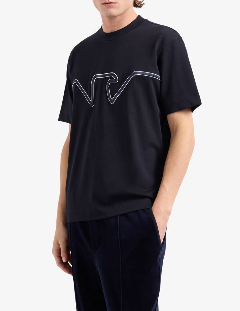 Emporio Armani Maglietta heavy jersey aquila
