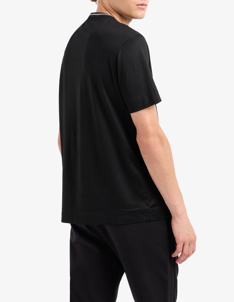 Emporio Armani Maglietta Lettering Collo