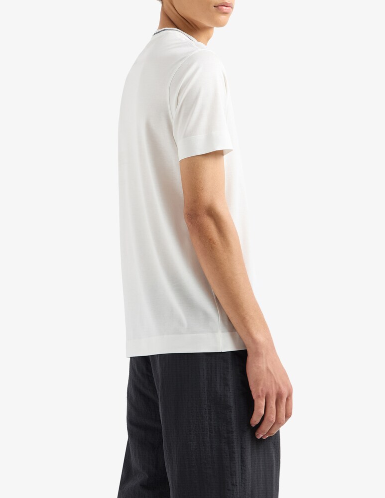 Emporio Armani Maglietta Lettering Collo