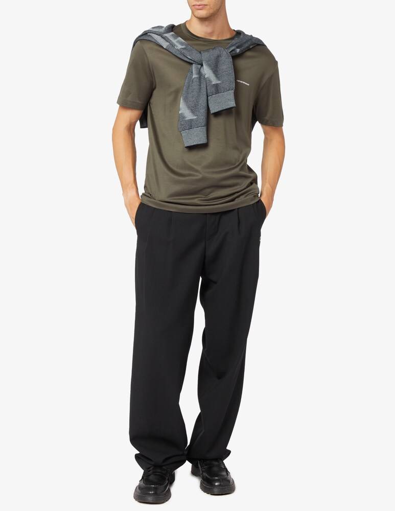Emporio Armani Maglietta Lettering Lato