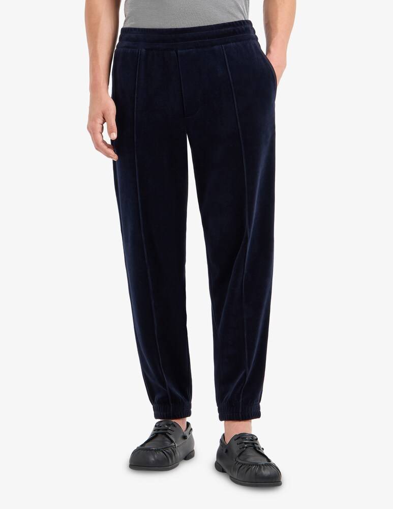 Emporio Armani Pantalone tuta in ciniglia