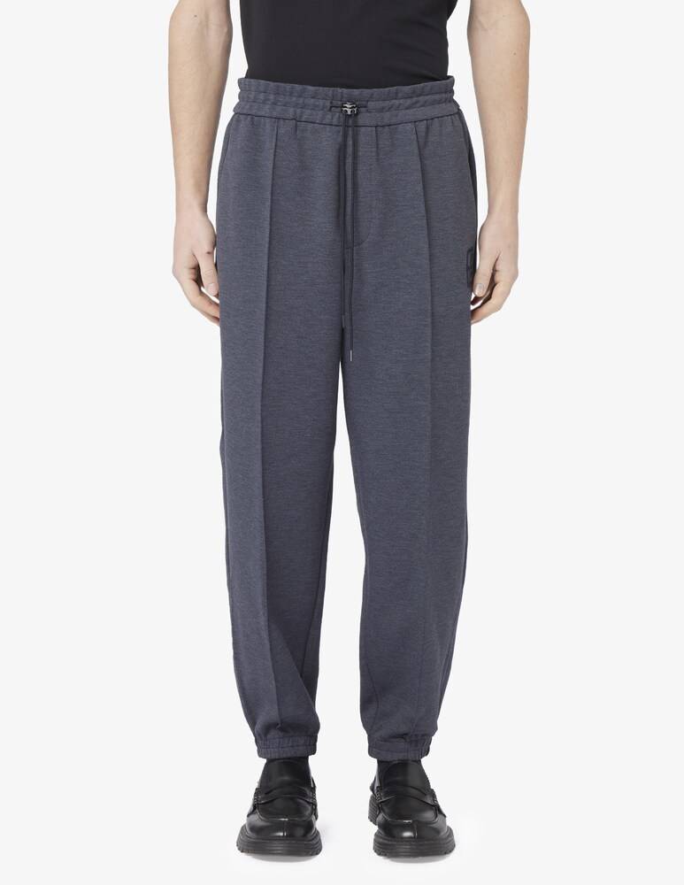 Emporio Armani Pantaloni jogger stampa denim